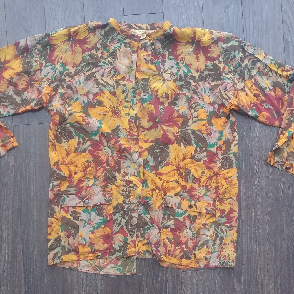 VINTAGE 80S GIANNI VERSACE SILK BLOUSE